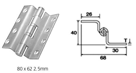 Stainless Steel Ball Bearing Crank Hinges